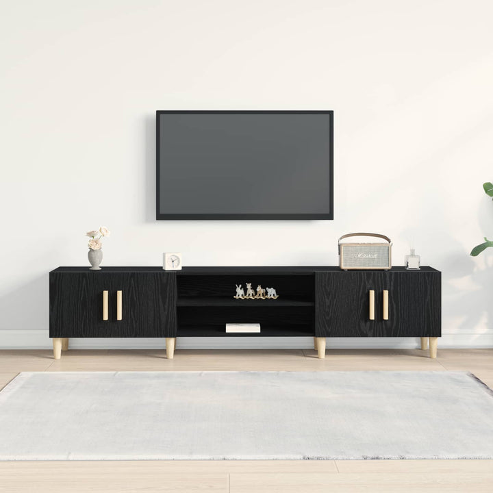 TV-skab 180 x 31,5 x 40 cm Sort eg Konstrueret træ