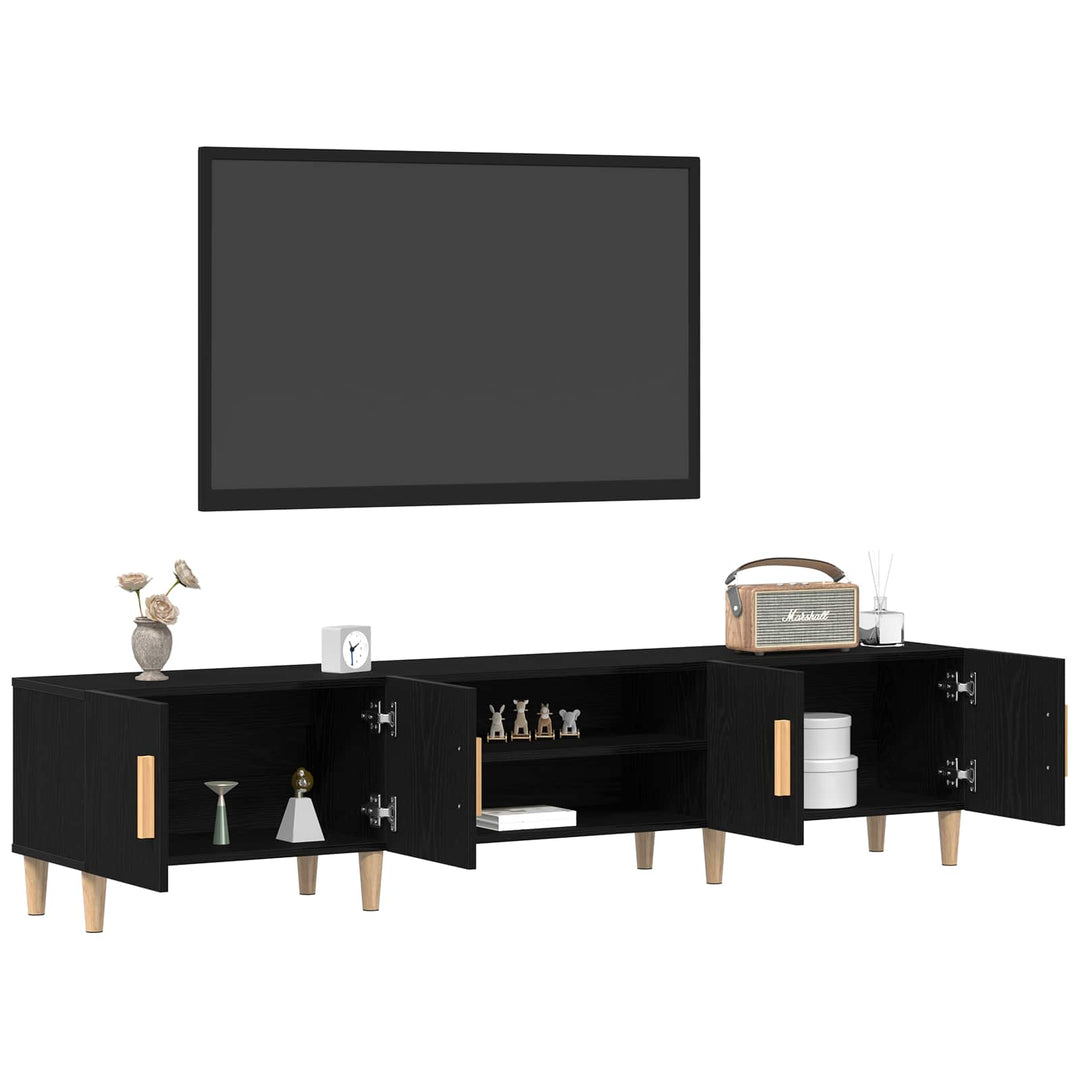 TV-skab 180 x 31,5 x 40 cm Sort eg Konstrueret træ
