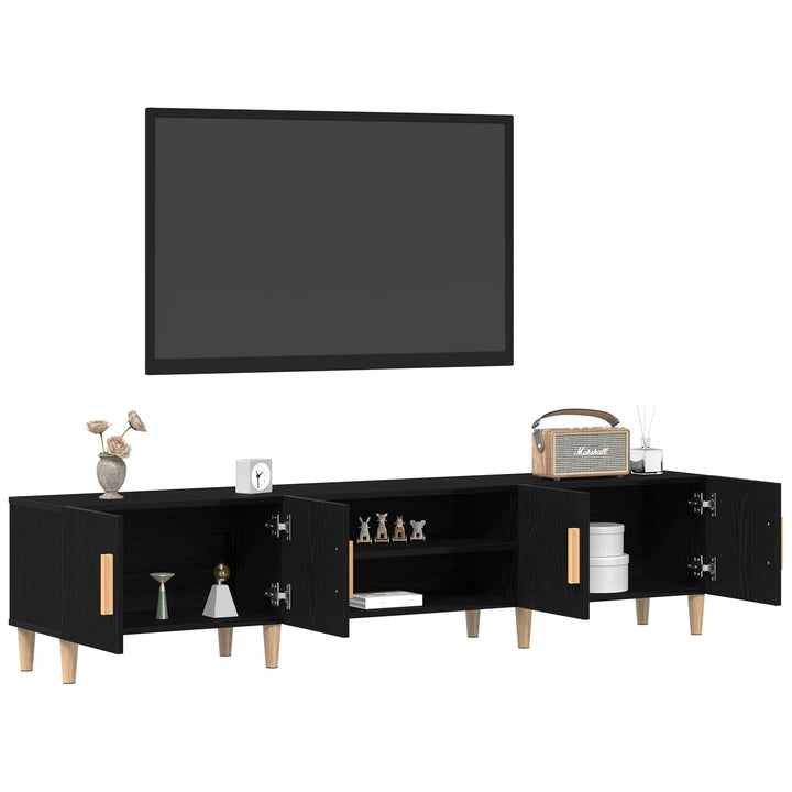 TV-skab 180 x 31,5 x 40 cm Sort eg Konstrueret træ