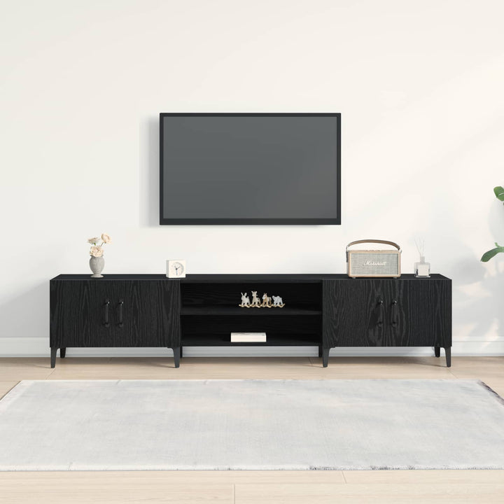 TV-skab Sort eg 180 x 31,5 x 40 cm Konstrueret træ