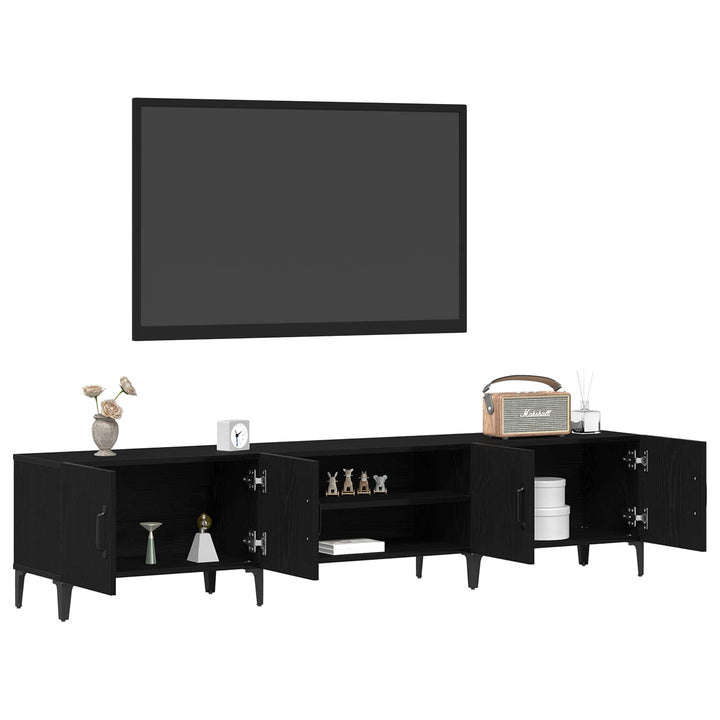 TV-skab Sort eg 180 x 31,5 x 40 cm Konstrueret træ