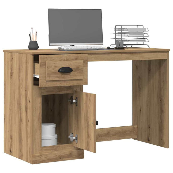 Bord med skuffe Artisan Egetræ 50 x 115 x 75 cm Konstrueret træ