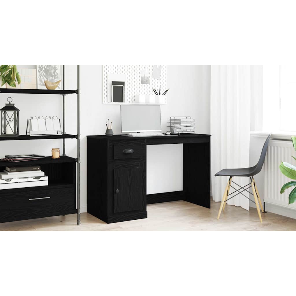 Bord med skuffe Sort eg 50 x 115 x 75 cm Konstrueret træ