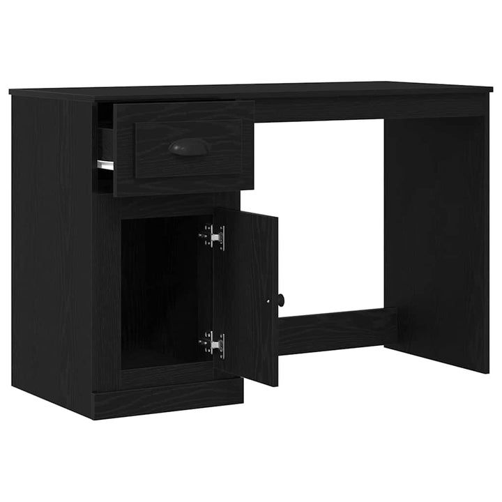 Bord med skuffe Sort eg 50 x 115 x 75 cm Konstrueret træ