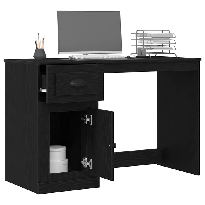 Bord med skuffe Sort eg 50 x 115 x 75 cm Konstrueret træ