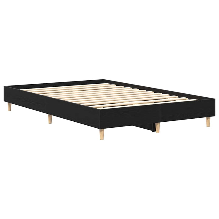 Sengestel Sort eg 203 x 123 x 25 cm Konstrueret træ