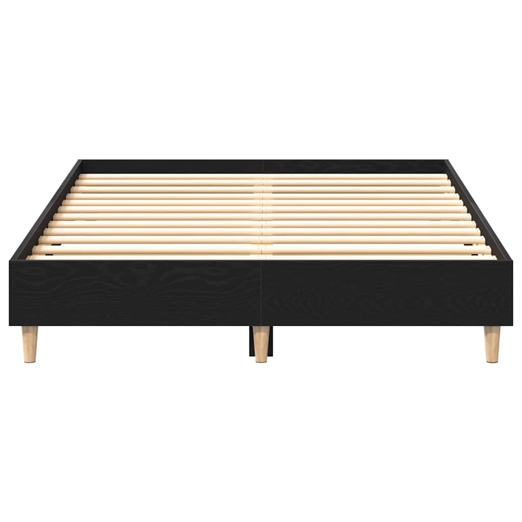 Sengestel Sort eg 203 x 123 x 25 cm Konstrueret træ