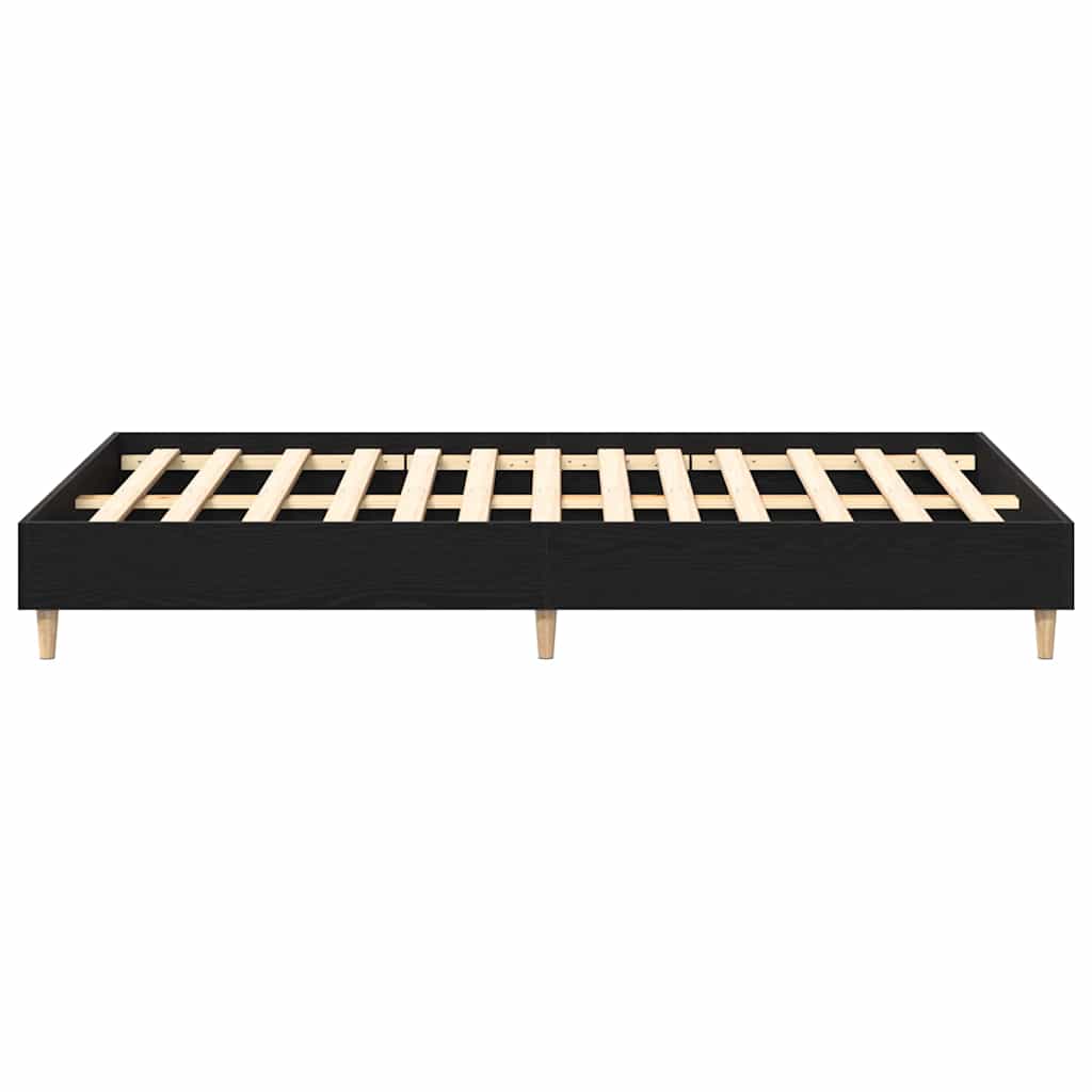 Sengestel Sort eg 203 x 123 x 25 cm Konstrueret træ