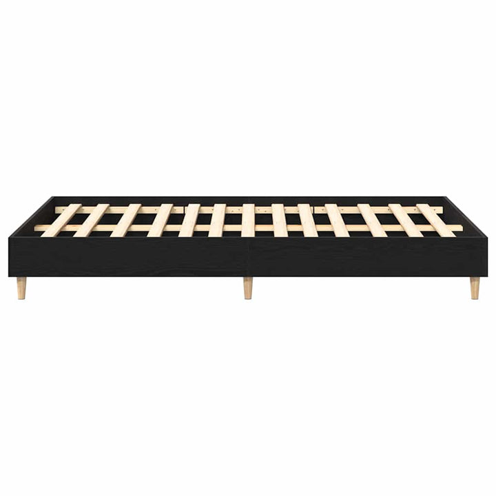 Sengestel Sort eg 203 x 123 x 25 cm Konstrueret træ