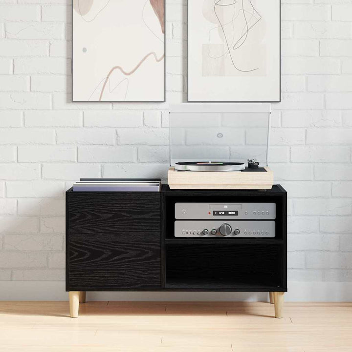 Pladeskab Sort eg 84,5 x 38 x 48 cm Konstrueret træ
