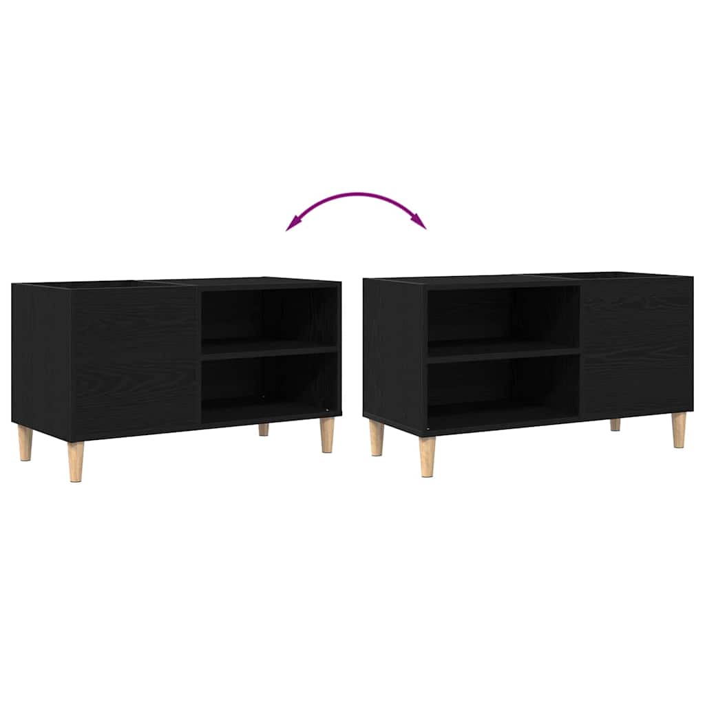 Pladeskab Sort eg 84,5 x 38 x 48 cm Konstrueret træ