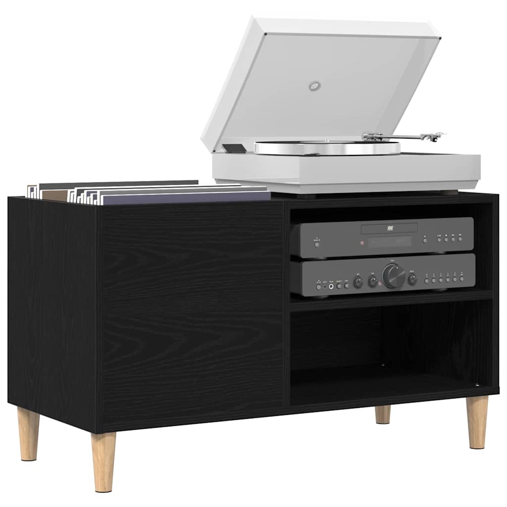 Pladeskab Sort eg 84,5 x 38 x 48 cm Konstrueret træ