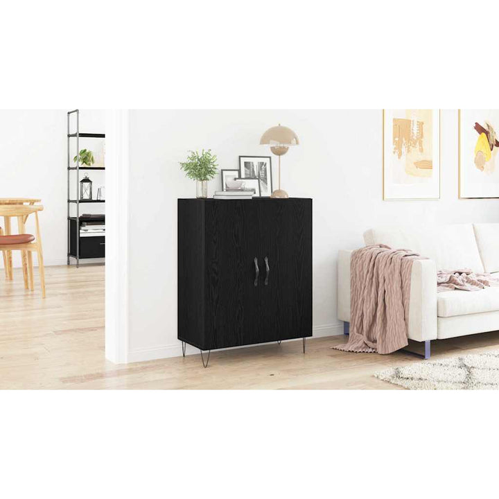 Sideboard Sort eg 69,5 x 34 x 90 cm Konstrueret træ