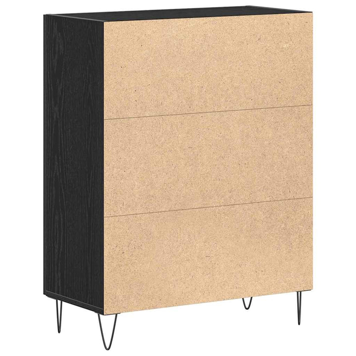 Sideboard Sort eg 69,5 x 34 x 90 cm Konstrueret træ