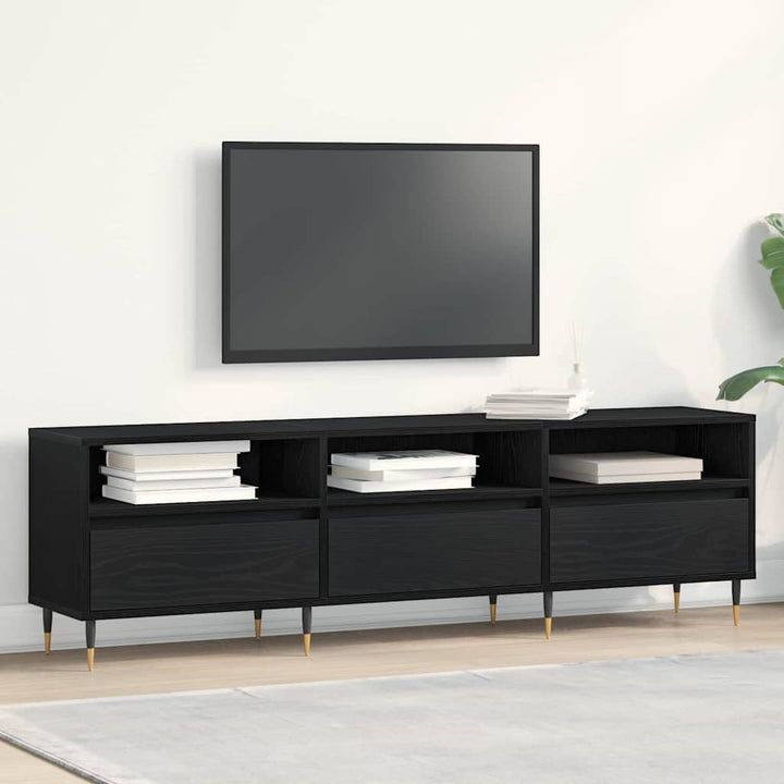 TV-skab 150 x 30 x 44,5 cm Sort eg Konstrueret træ