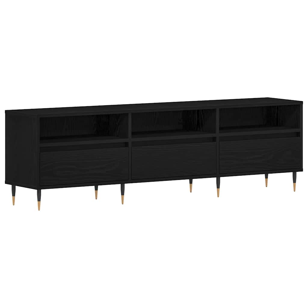 TV-skab 150 x 30 x 44,5 cm Sort eg Konstrueret træ