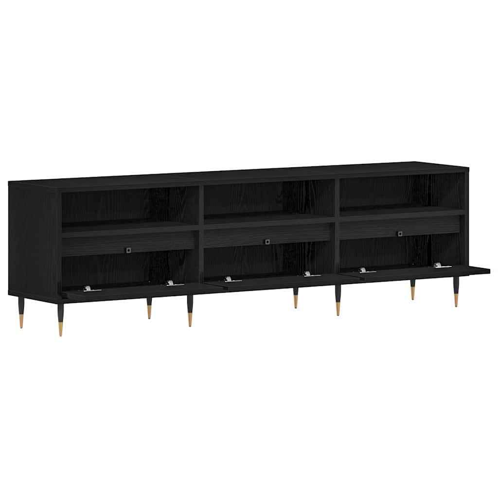 TV-skab 150 x 30 x 44,5 cm Sort eg Konstrueret træ