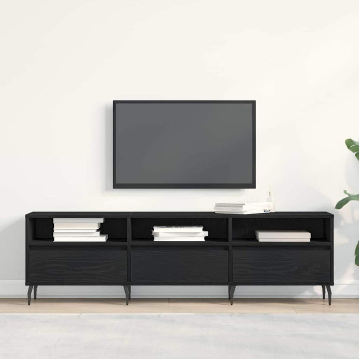 TV-skab 150 x 30 x 44,5 cm Sort eg Konstrueret træ