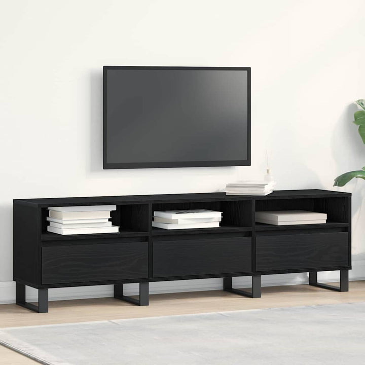 TV-skab 150 x 30 x 44,5 cm Sort eg Konstrueret træ