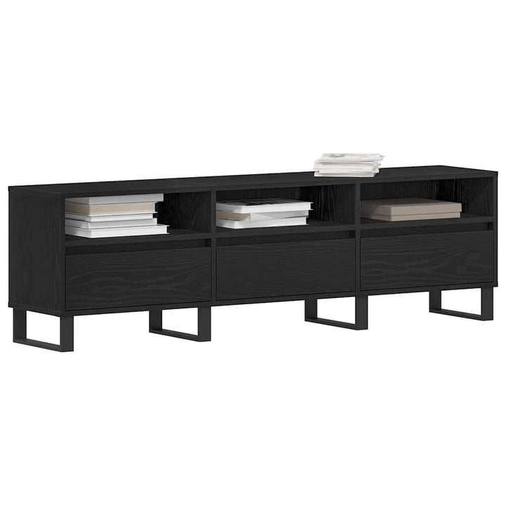 TV-skab 150 x 30 x 44,5 cm Sort eg Konstrueret træ