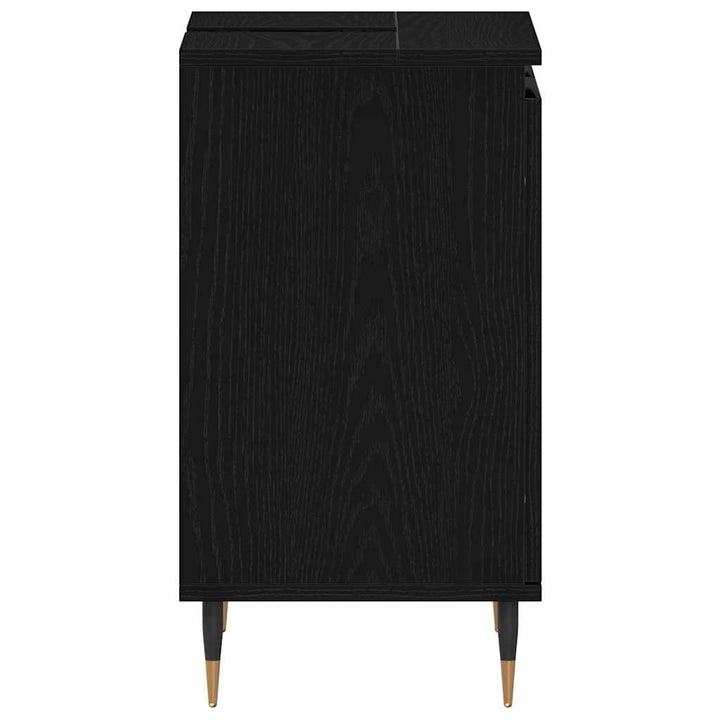 Badeværelsesskabsunder Sort eg 58 x 33 x 60 cm Konstrueret træ