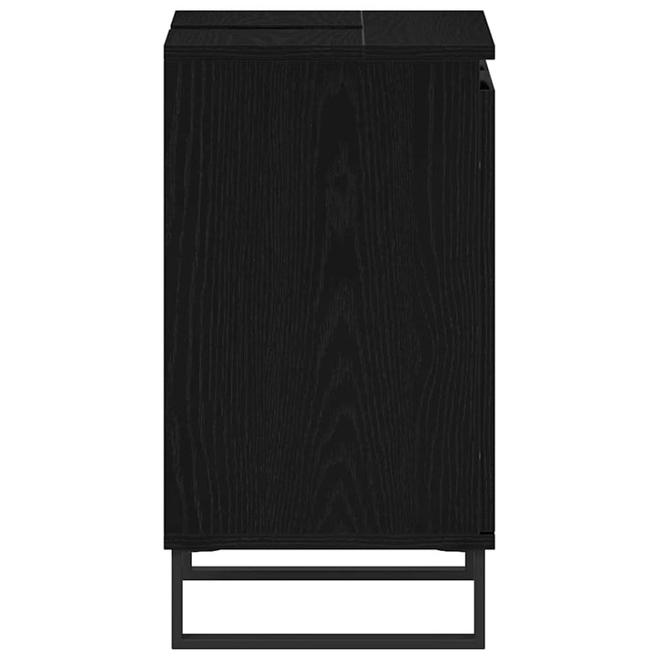 Badeværelsesskabsunder Sort eg 58 x 33 x 60 cm Konstrueret træ