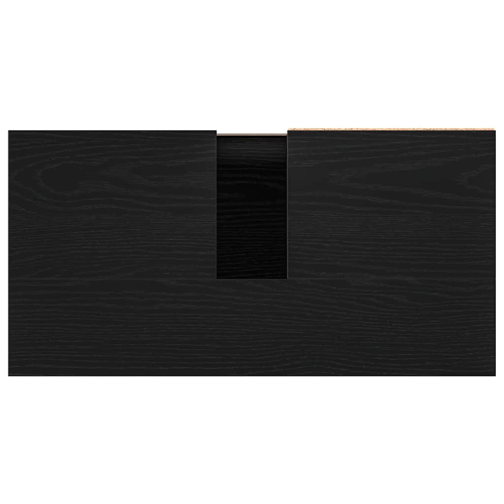Badeværelsesskab Sort eg 65 x 33 x 60 cm Konstrueret træ
