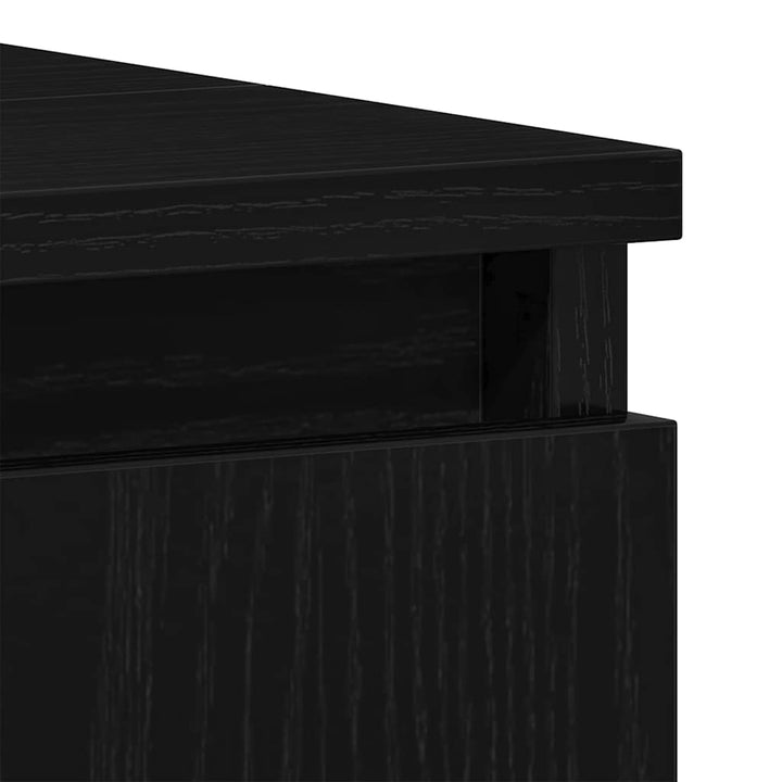 Badeværelsesskabsunder Sort eg 65 x 33 x 60 cm Konstrueret træ