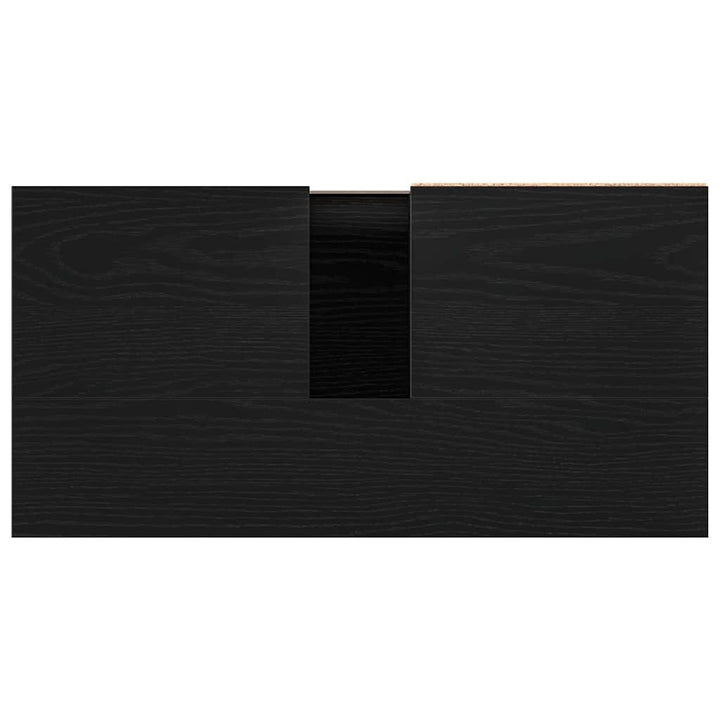 Badeværelsesskabsunder Sort eg 65 x 33 x 60 cm Konstrueret træ