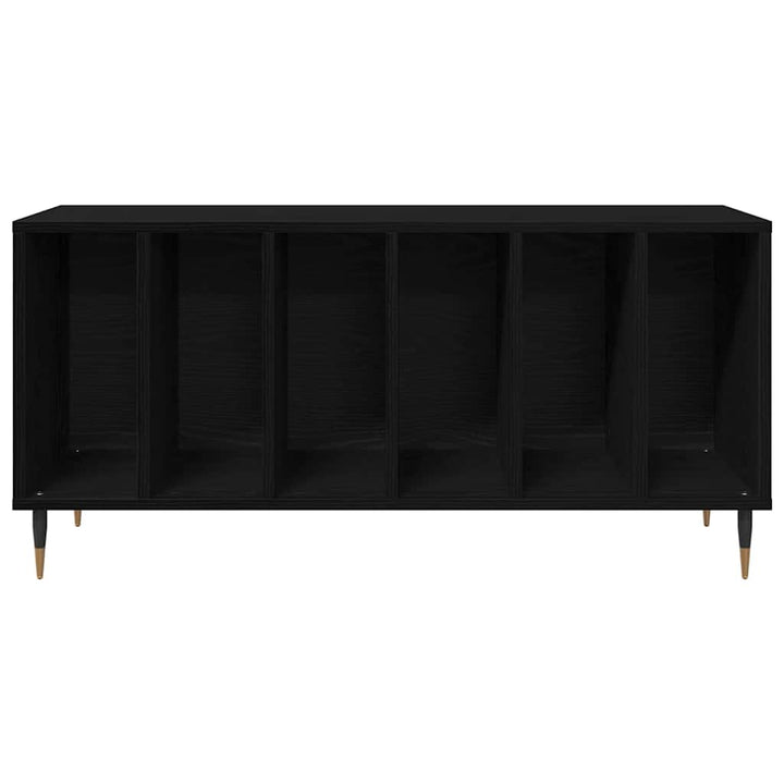 Pladeskab med hylde Sort eg 100 x 38 x 48 cm Konstrueret træ