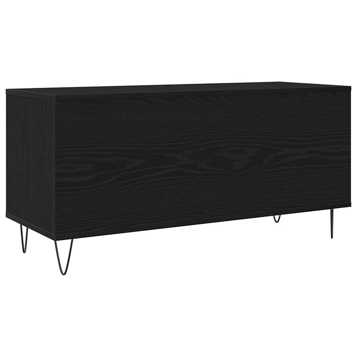 Pladeskab med hylde Sort eg 100 x 38 x 48 cm Konstrueret træ