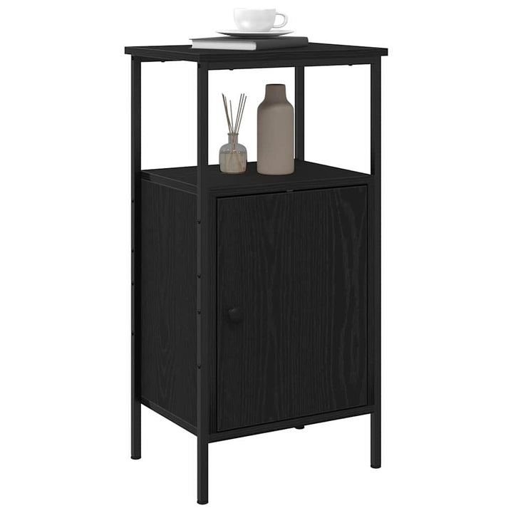 Natskab 2 pcs Sort eg 41 x 31 x 80 cm Konstrueret træ
