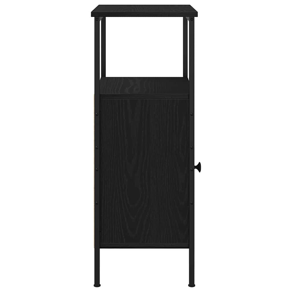 Natskab 2 pcs Sort eg 41 x 31 x 80 cm Konstrueret træ