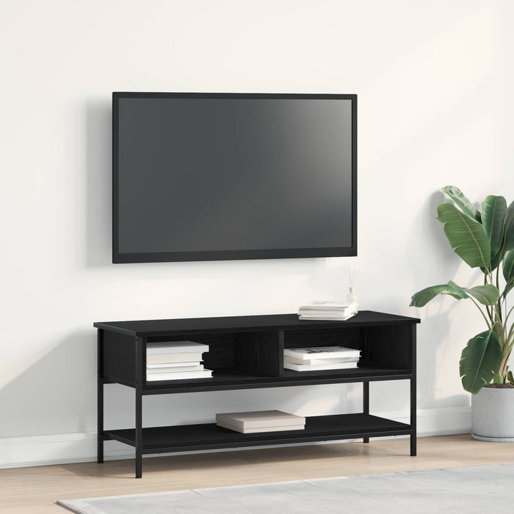 TV-møbelsæt Sort eg 100 x 35 x 45 cm Konstrueret træ
