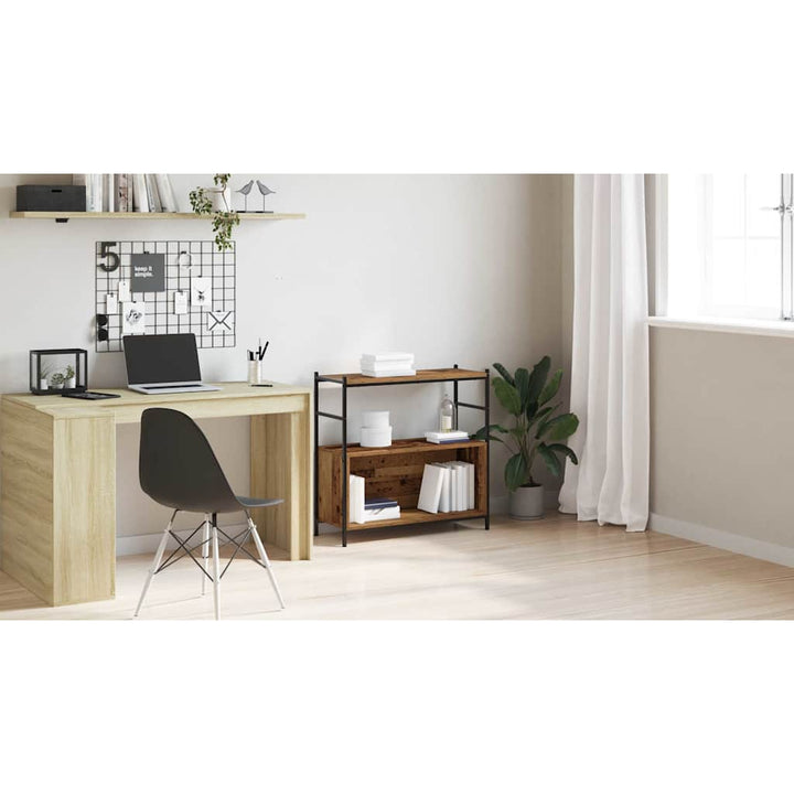 Bogreol Røget eg 80 x 30 x 78,5 cm Konstrueret træ