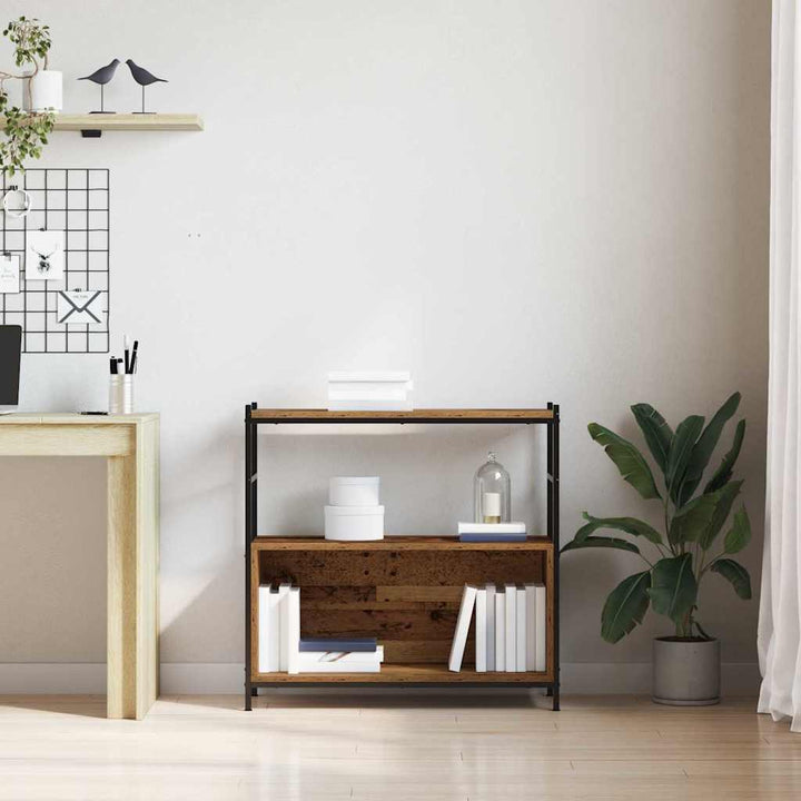 Bogreol 80 x 30 x 78,5 cm Konstrueret træ Røget eg