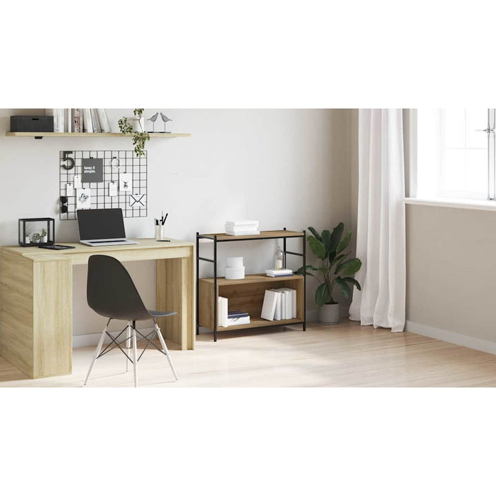 Bogreol Artisan Egetræ 80 x 30 x 78,5 cm Konstrueret træ