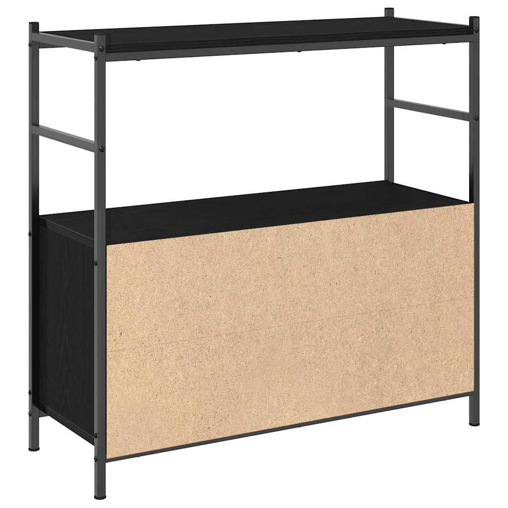 Bogreol Sort eg 80 x 30 x 78.5 cm Konstrueret træ