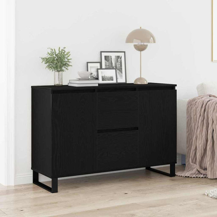 Sideboard Sort eg 101,5 x 35 x 70 cm Konstrueret træ
