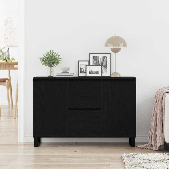 Sideboard Sort eg 101,5 x 35 x 70 cm Konstrueret træ