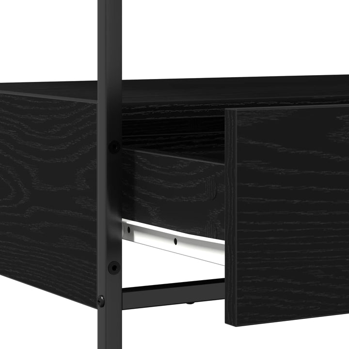 Konsolbord med skuffe Sort eg 75 x 40 x 75 cm Konstrueret træ