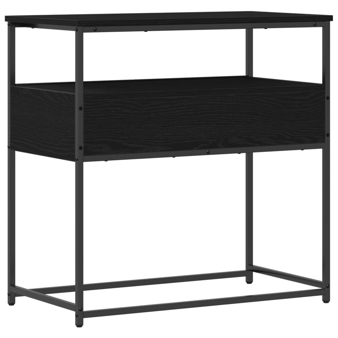 Konsolbord med skuffe Sort eg 75 x 40 x 75 cm Konstrueret træ