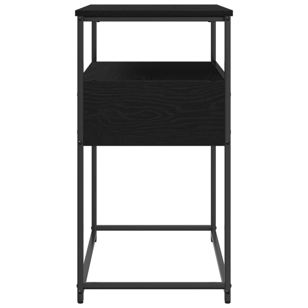 Konsolbord med skuffe Sort eg 75 x 40 x 75 cm Konstrueret træ