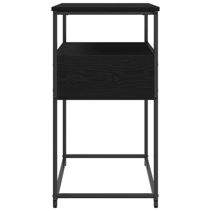 Konsolbord med skuffe Sort eg 75 x 40 x 75 cm Konstrueret træ