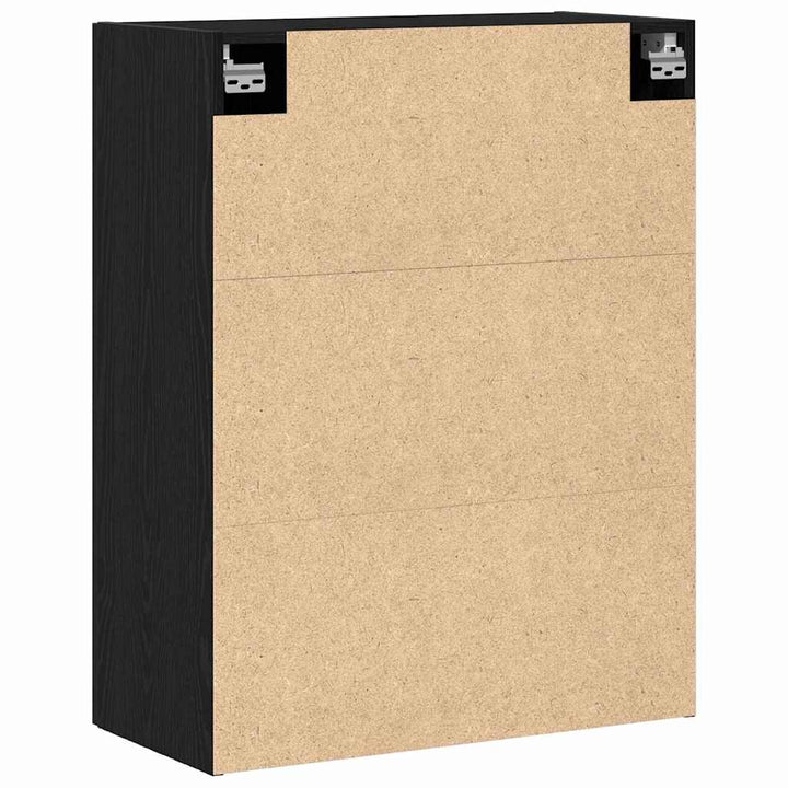 Væghængt skab Sort eg 69,5 x 34 x 90 cm Konstrueret træ