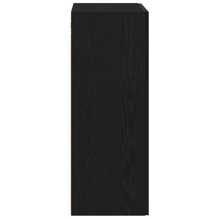 Væghængt skab Sort eg 69,5 x 34 x 90 cm Konstrueret træ