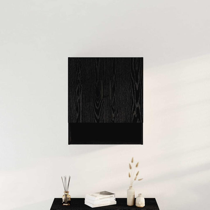 Væghængt skab Sort eg 60 x 31 x 70 cm Konstrueret træ