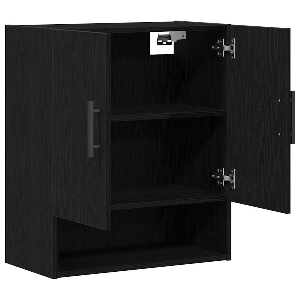 Væghængt skab Sort eg 60 x 31 x 70 cm Konstrueret træ