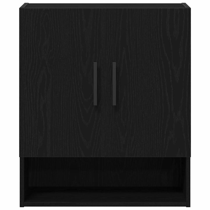 Væghængt skab Sort eg 60 x 31 x 70 cm Konstrueret træ