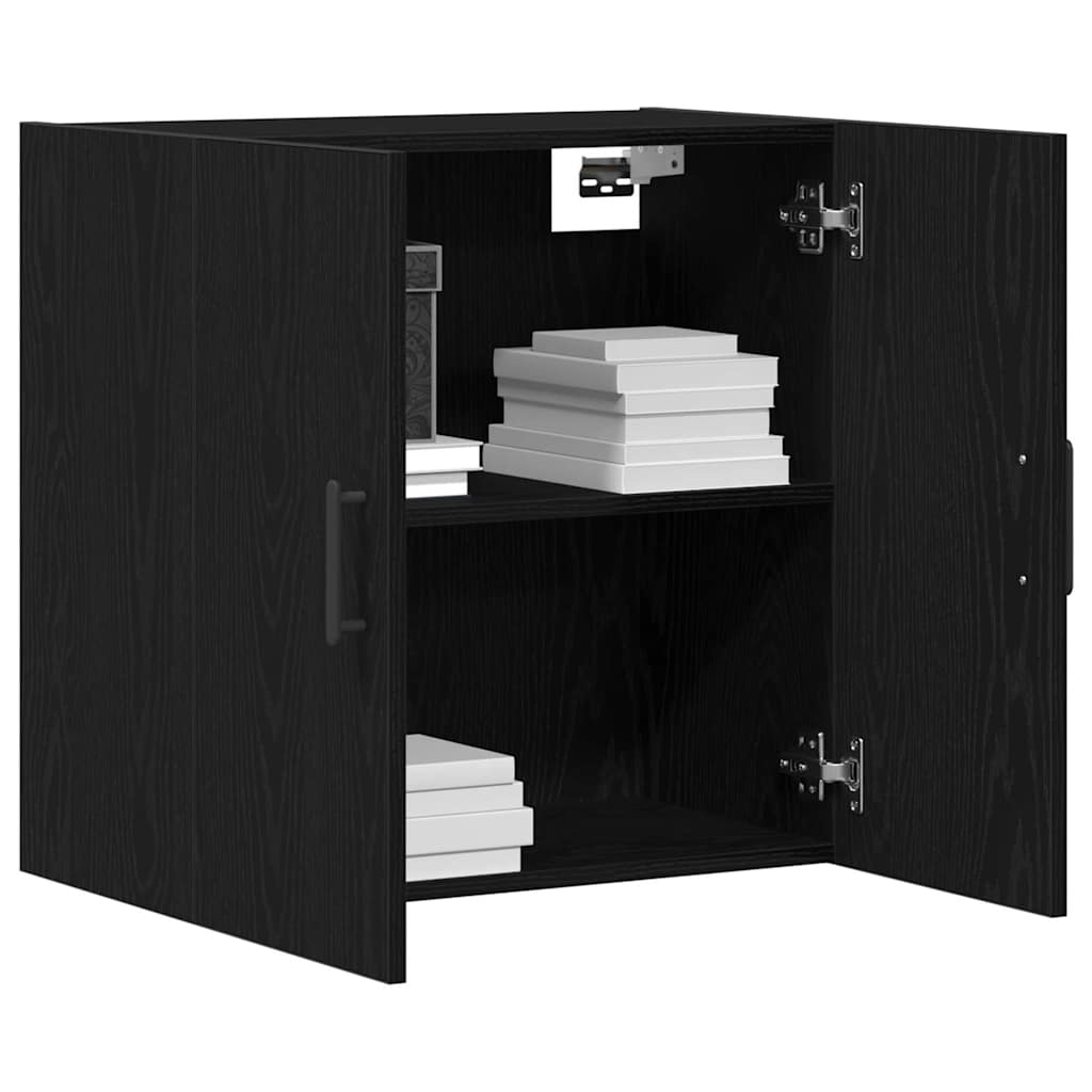 Væghængt skab Sort eg 60 x 31 x 60 cm Konstrueret træ